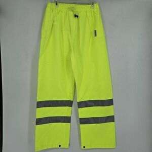 Reflective Safety Pants Mens Large Hi Vis Waterproof Workwear 3M‎ Scotchlite